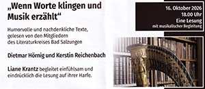 Lesung in der Trinkhalle am Gradierwerk